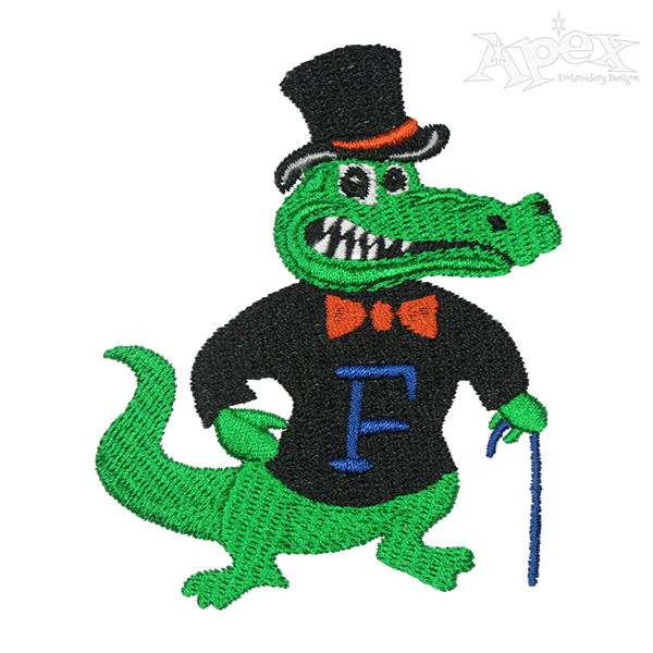 Alligators Wedding Couple Embroidery Design