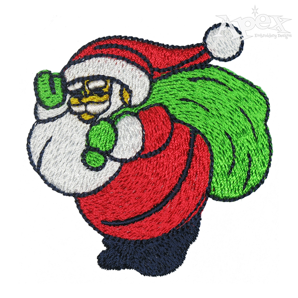 Jolly Santa Claus Embroidery Design