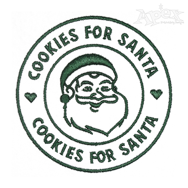 Cookies for Santa Embroidery Design