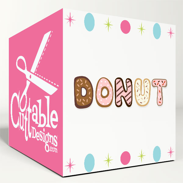 Donut SVG Cuttable Font