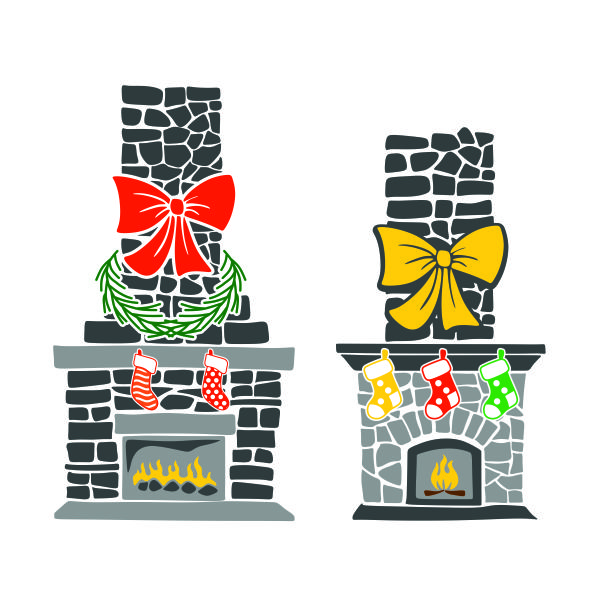 Christmas Chimney SVG Cuttable Design