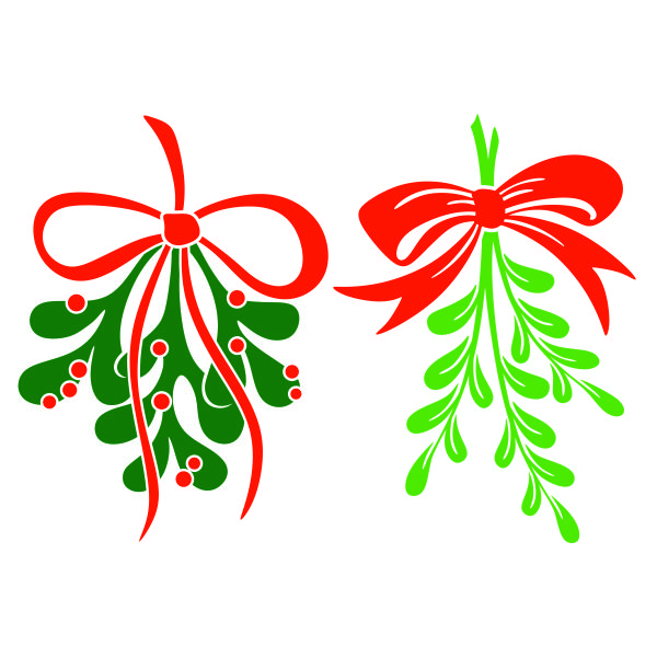 Christmas Mistletoe SVG Cuttable Design