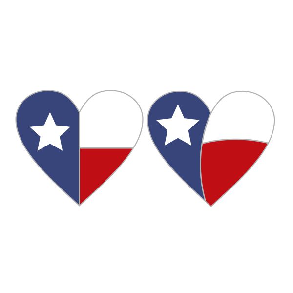 Texas Heart Flag SVG Cuttable Design
