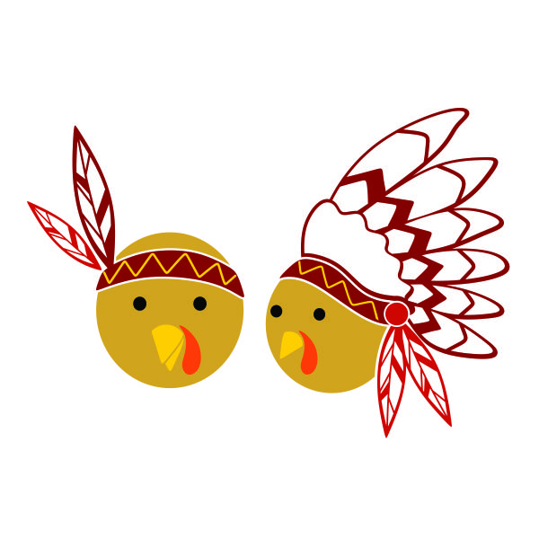 Native American Turkey SVG Cuttable Design