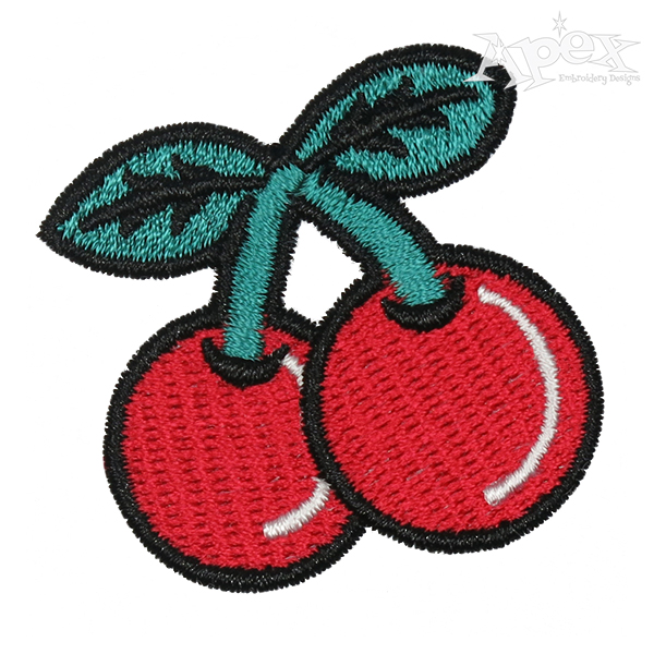 Cherries Embroidery Design