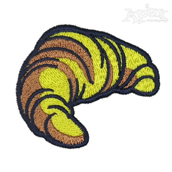 Croissant Embroidery Design