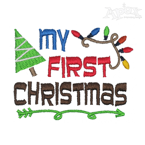 My First Christmas Embroidery Design