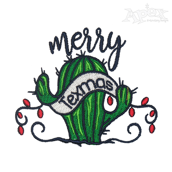 Merry Texmas Embroidery Design