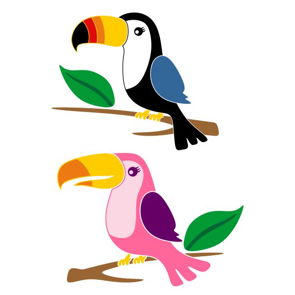 Tropical Bird SVG Cuttable Design