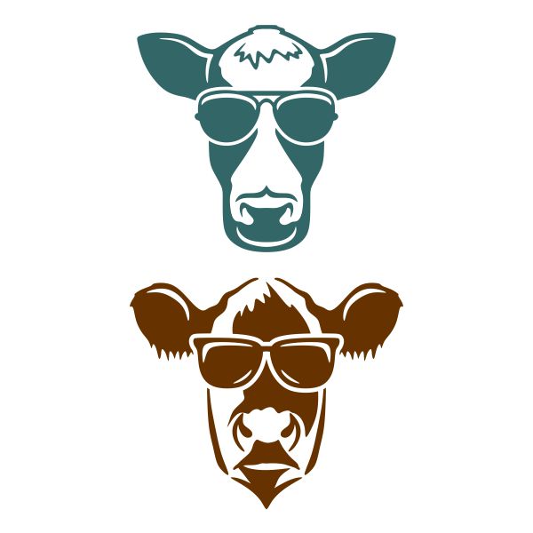 Hipster Cow Cuttable Design