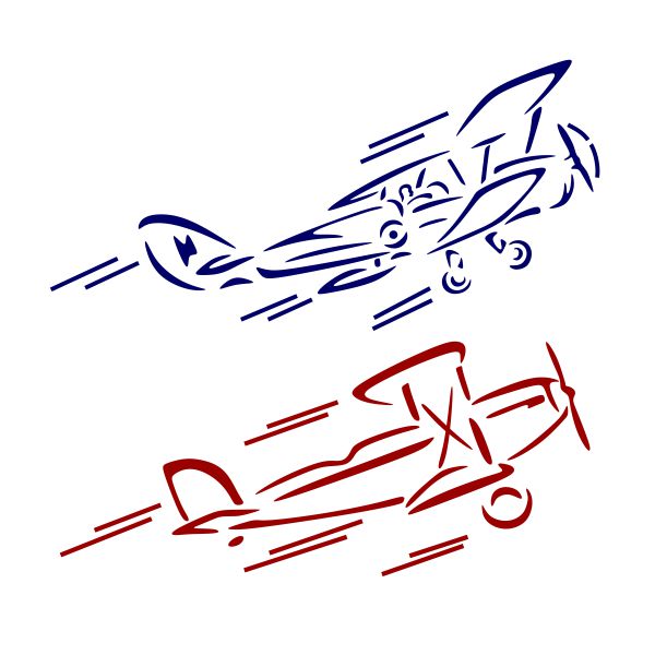 Biplane Airplane SVG Cuttable Design