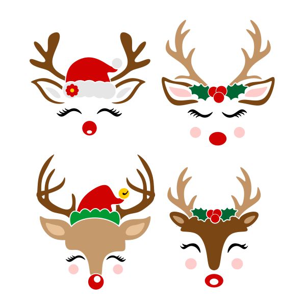 Christmas Reindeer SVG Cuttable Design