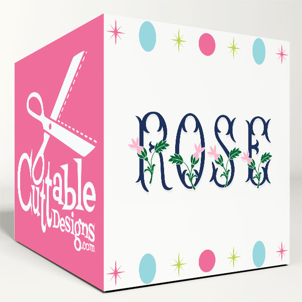 Rosa Fishtail SVG Cuttable Font