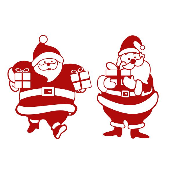 Santa with Present SVG Cuttable Design