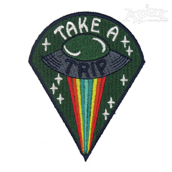 Take a Trip UFO Embroidery Design