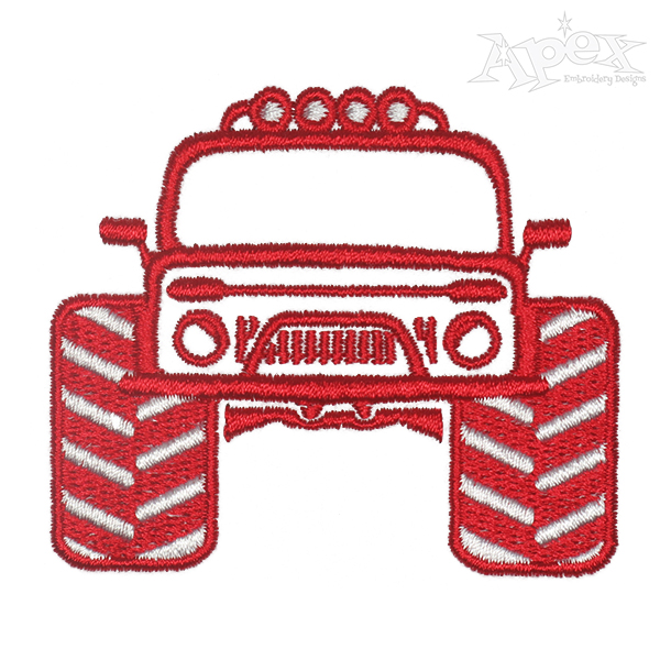 SUV Jeep Car Embroidery Design