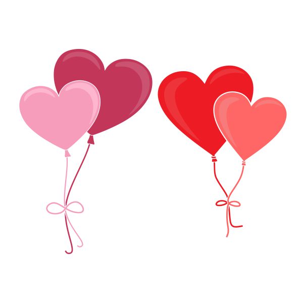 Heart Balloons SVG Cuttable Design