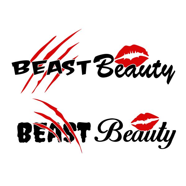 Beauty and Beast SVG Cuttable Design
