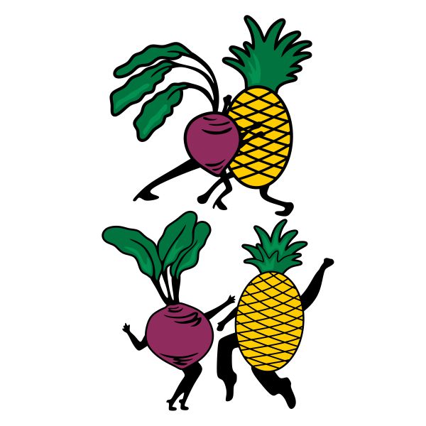 Pineapple Beet Dance SVG Cuttable Design