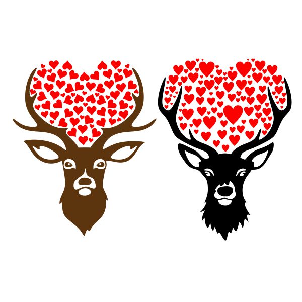 Deer Hearts SVG Cuttable Design