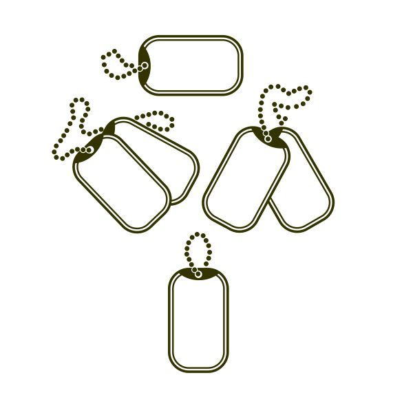 Military Dog Tags SVG Cuttable Design