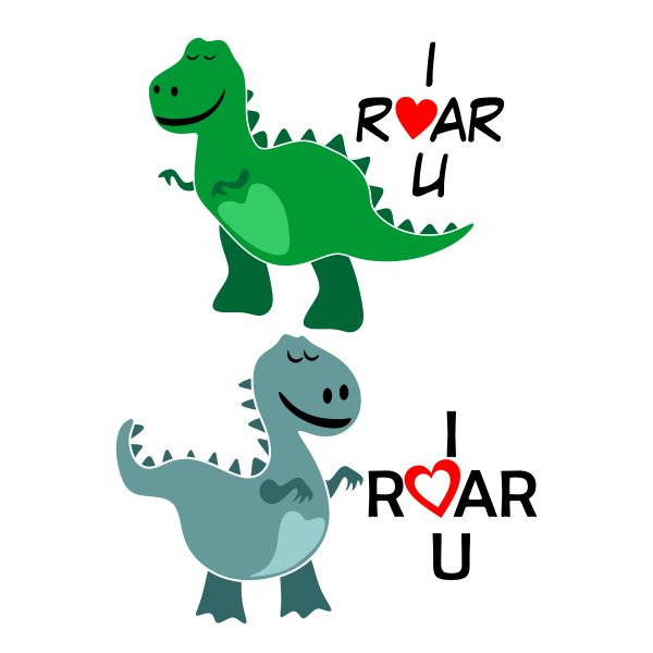 I Roar U Dinosaur SVG Cuttable Design