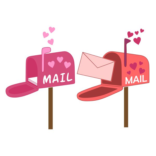 Valentine's Day Mail Box SVG Cuttable Design