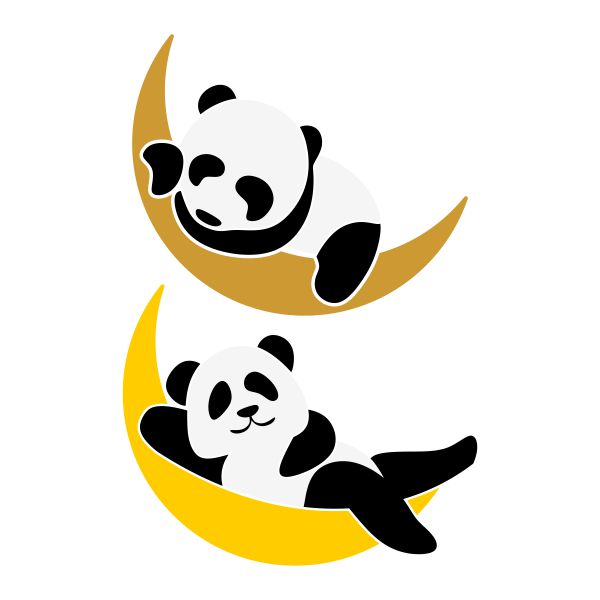 Panda Moon SVG Cuttable Design