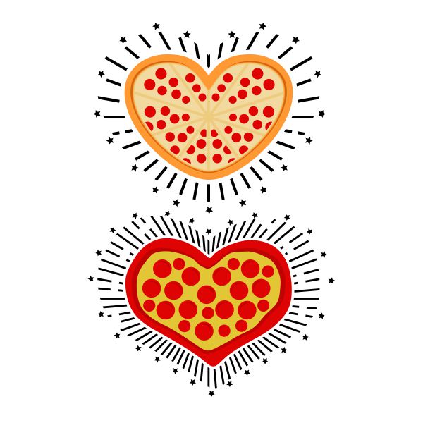 Pizza Heart SVG Cuttable Design