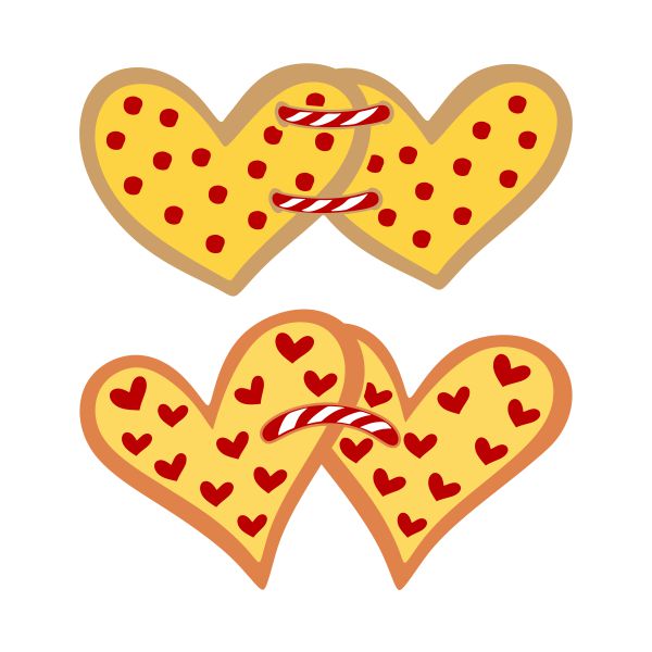 Pizza Heart Couple SVG Cuttable Design