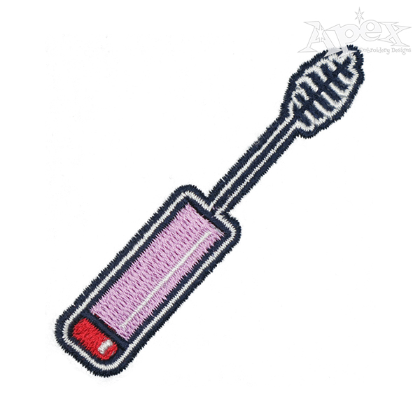 Toothbrush Embroidery Design