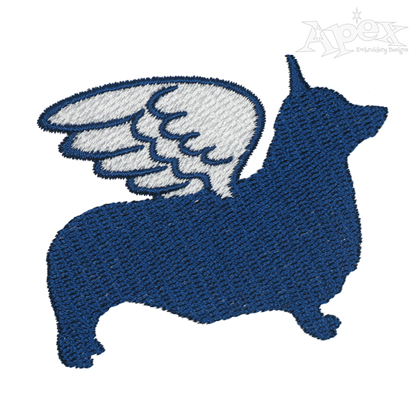 Flying Angel Pig Embroidery Design