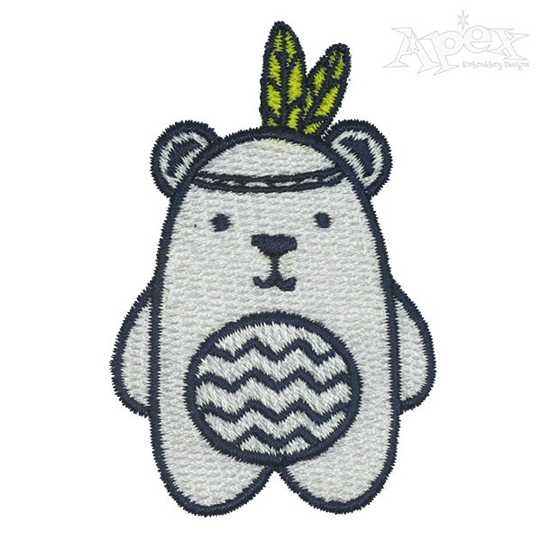 Tribal Bear Embroidery Design