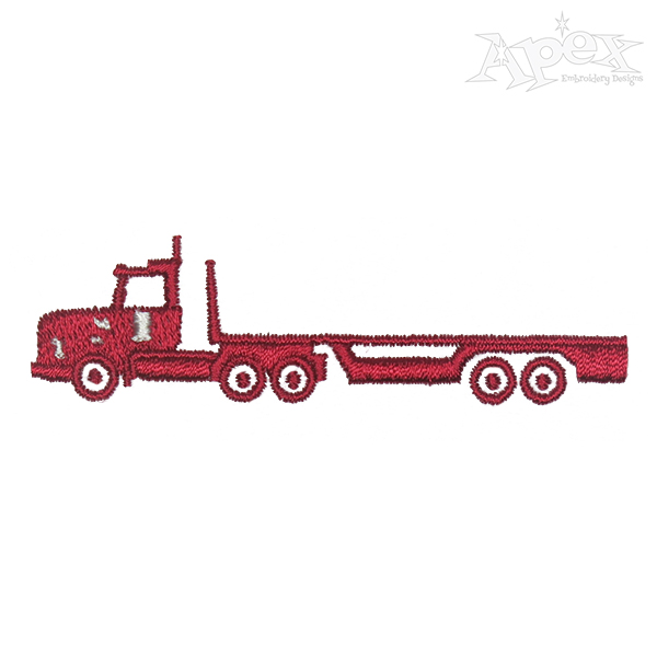 Flatbed Truck Embroidery Design