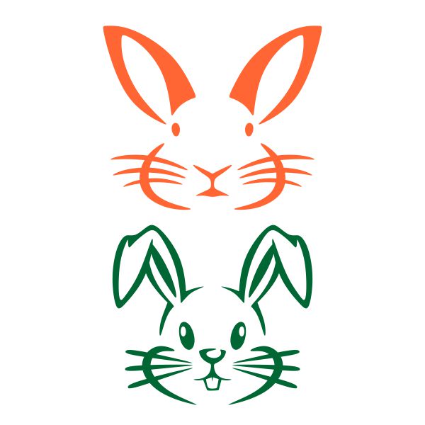 Adorable Bunny Face SVG Cuttable Design