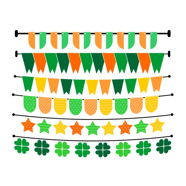 St. Patrick's Day Bunting SVG Cuttable Design