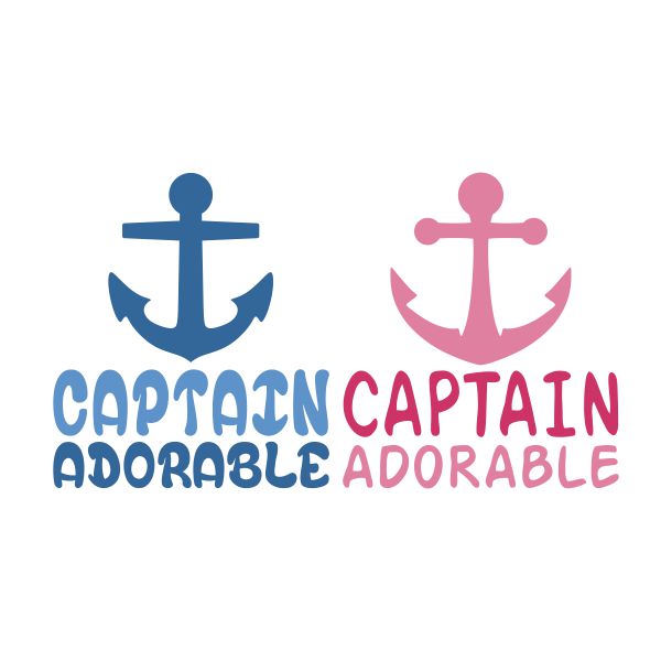 Captain Adorable Anchor SVG Cuttable Design