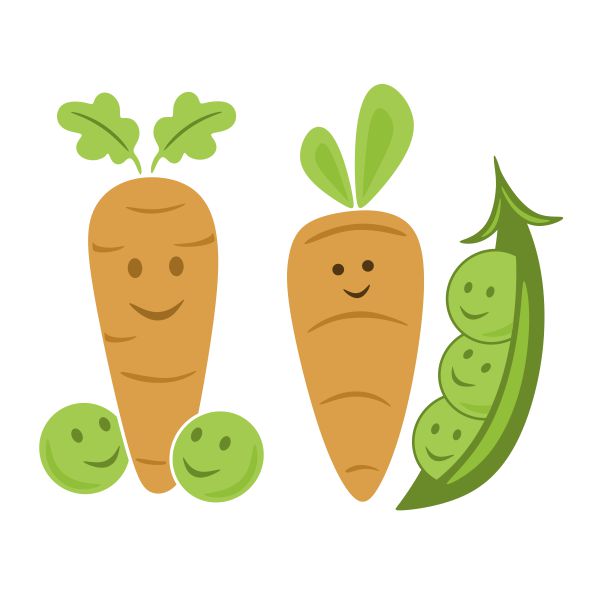 Carrot and Peas SVG Cuttable Design