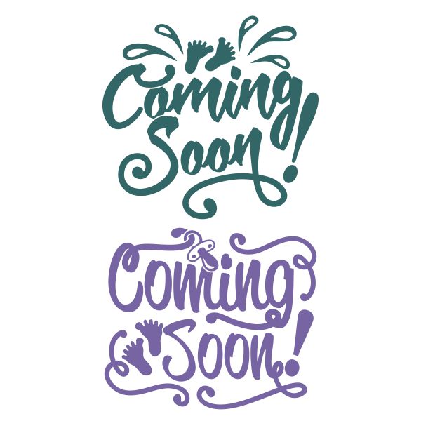 Baby Coming Soon SVG Cuttable Designs