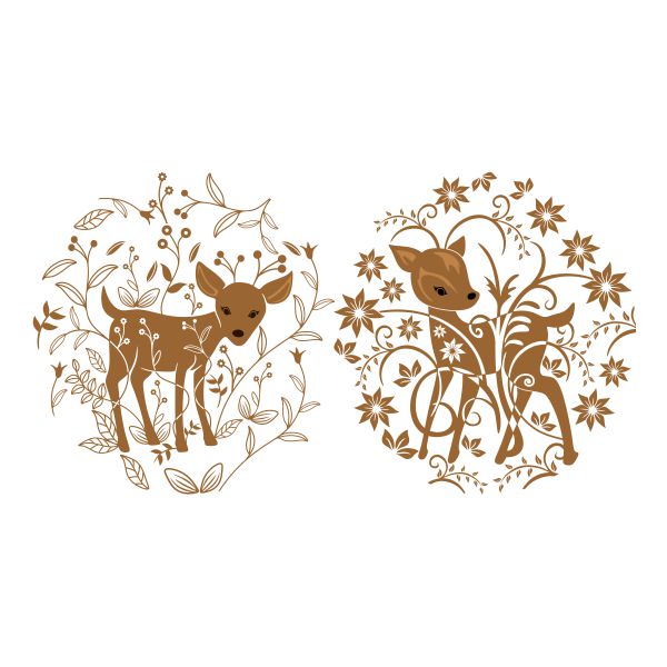 Spring Flowers Deer Cuttable Design