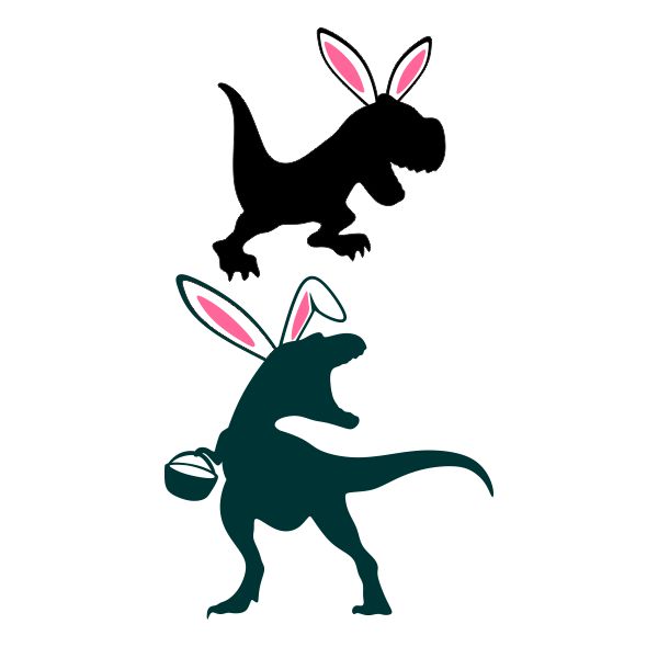 Easter Dinosaur Bunny SVG Cuttable Design