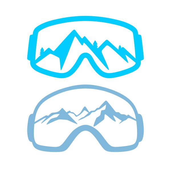 Snowboard Goggles SVG Cuttable Design