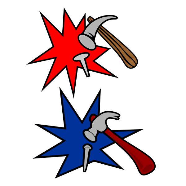 Hammer and Nail SVG Cuttable Design