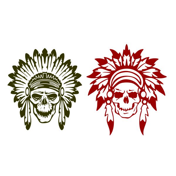 Native American Headband Skull SVG Cuttable Design