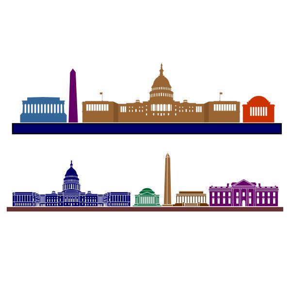 Washington D.C. Skyline SVG Cuttable Design