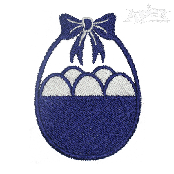 Easter Eggs Basket Embroidery Design