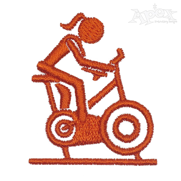 Spin Class Embroidery Design