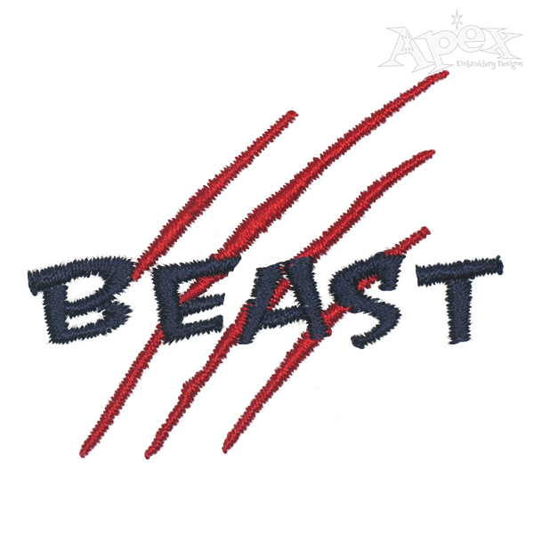 Beast Embroidery Design