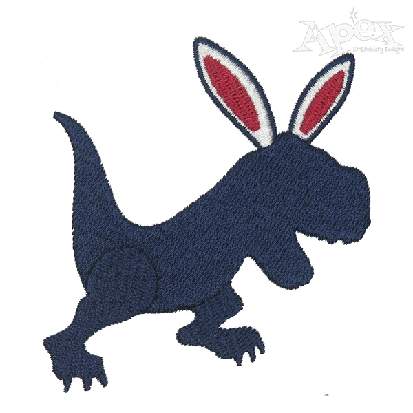 Easter Dinosaur Bunny Embroidery Design