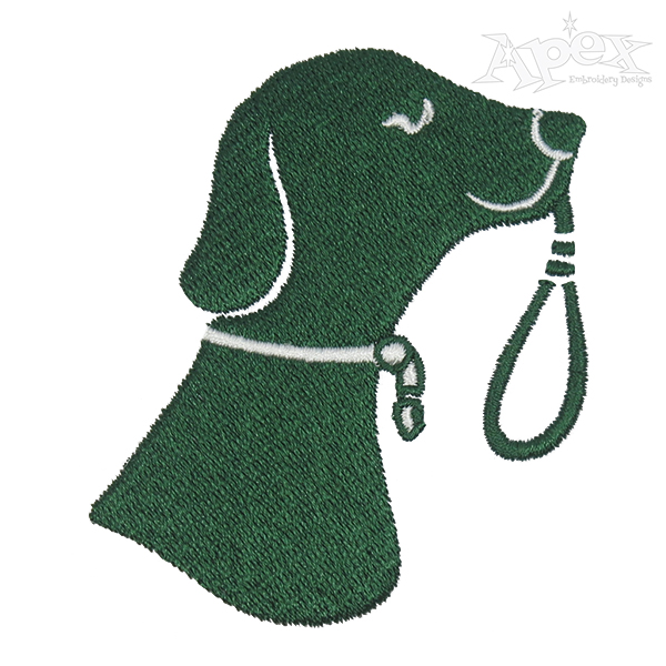 Dog Grabbing Leash Embroidery Design